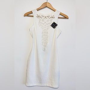 Crotchet w/ Openback White Dress